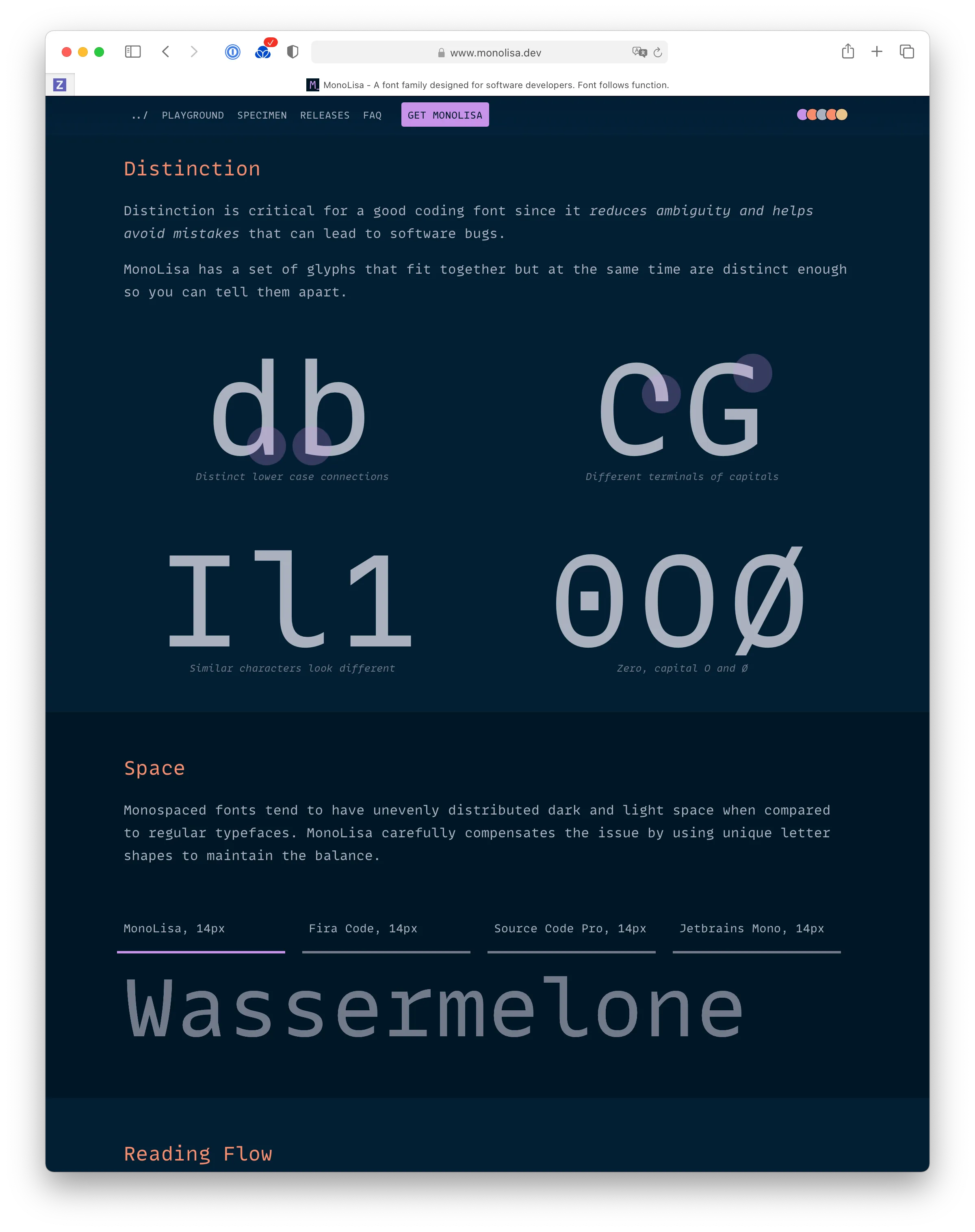 Accents were made to highlight different font features, thus, different size, styles, and open type features has been applied. Most of those features were made interactive for an easy comparison.