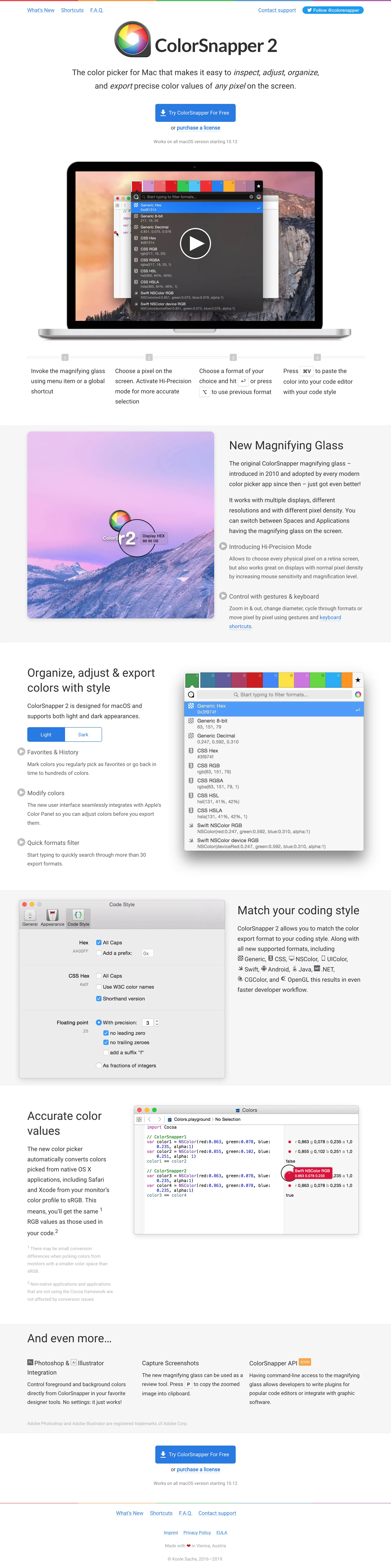 The goal is to showcase all features on one page without visually overload and creating bloat.