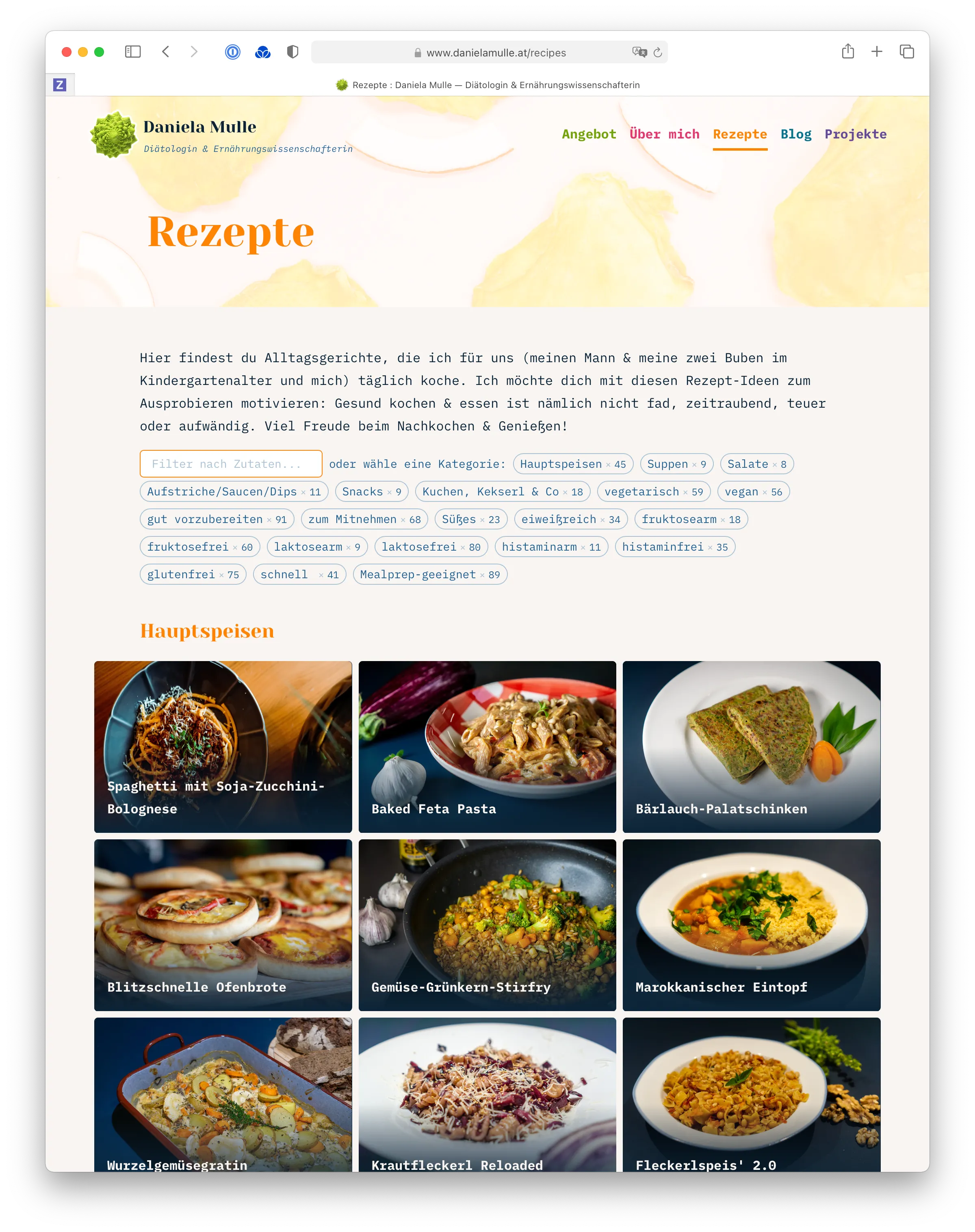 Recipes can be searched / filtered by their ingredients to allow customer finding a right recipe in seconds.